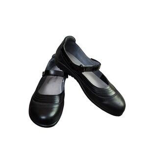 Naot Mary Jane Black Leather MaryJane Kirel flats work comfort Ladies Sz 39/8